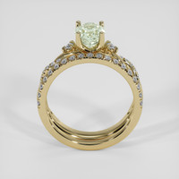 1.44 Ct. Yellowish Green Sapphire Ring, 18K Yellow Gold 3