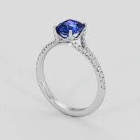 1.58 Ct. Blue Sapphire Ring, Platinum 950 2