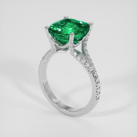 4.56 Ct. Emerald Ring, Platinum 950 2