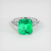 4.73 Ct. Emerald Ring, Platinum 950 1