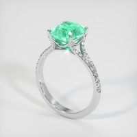 2.04 Ct. Emerald Ring, Platinum 950 2