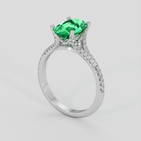 1.76 Ct. Emerald Ring, Platinum 950 2