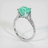 2.61 Ct. Emerald Ring, Platinum 950 2