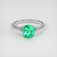 1.49 Ct. Emerald Ring, Platinum 950 1