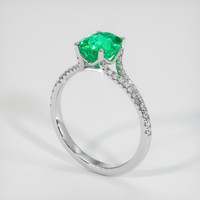 1.49 Ct. Emerald Ring, Platinum 950 2