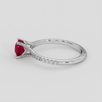 1.00 Ct. Purplish Red Ruby Ring, Platinum 950 4