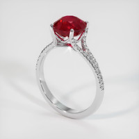 2.76 Ct. Ruby Ring, Platinum 950 2