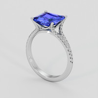 2.58 Ct. Blue Sapphire Ring, Platinum 950 2