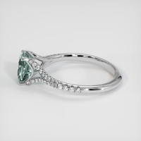 1.21 Ct. Greyish Blue Sapphire Ring, Platinum 950 4