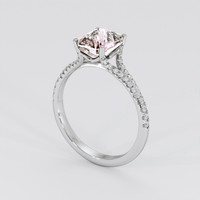 3.09 Ct. Peach Sapphire Ring, Platinum 950 2