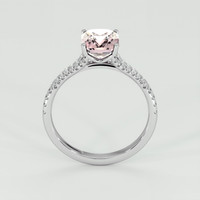 3.09 Ct. Peach Sapphire Ring, Platinum 950 3