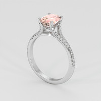 1.62 Ct. Padparadscha Sapphire Ring, Platinum 950 2