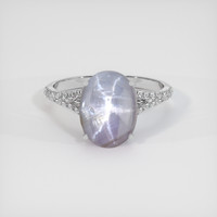 5.89 Ct. Bluish Purple Sapphire Ring, Platinum 950 1