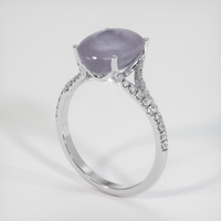 5.89 Ct. Bluish Purple Sapphire Ring, Platinum 950 2