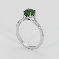 2.13 Ct. Green Sapphire Ring, Platinum 950 2