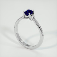 0.81 Ct. Blue Sapphire Ring, Platinum 950 2