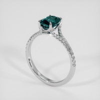 1.21 Ct. Bluish Green Sapphire Ring, Platinum 950 2