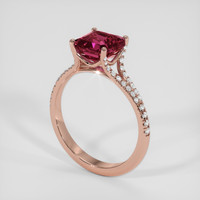2.03 Ct. Purplish Pink Spinel Ring, 14K Rose Gold 2