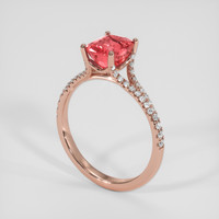 2.03 Ct. Padparadscha Sapphire Ring, 14K Rose Gold 2