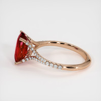 3.23 Ct. Ruby Ring, 14K Rose Gold 4