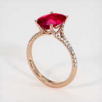 4.04 Ct. Ruby Ring, 14K Rose Gold 2