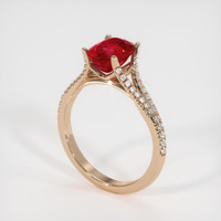 2.31 Ct. Ruby Ring, 14K Rose Gold 2