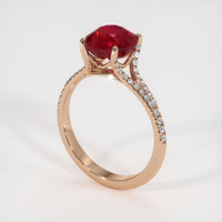 2.76 Ct. Ruby Ring, 14K Rose Gold 2