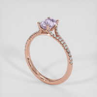0.96 Ct. Purplish Pink Sapphire Ring, 14K Rose Gold 2