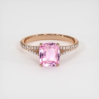 2.04 Ct. Pink Sapphire Ring, 14K Rose Gold 1