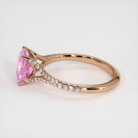 2.04 Ct. Pink Sapphire Ring, 14K Rose Gold 4