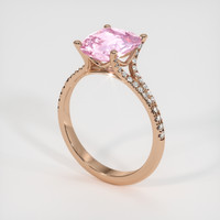 3.07 Ct. Pink Sapphire Ring, 14K Rose Gold 2