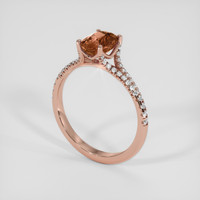1.46 Ct. Orangish Brown Sapphire Ring, 14K Rose Gold 2