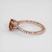 1.46 Ct. Orangish Brown Sapphire Ring, 14K Rose Gold 4