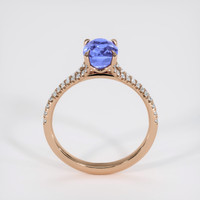 2.10 Ct. Purplish Blue Sapphire Ring, 14K Rose Gold 3
