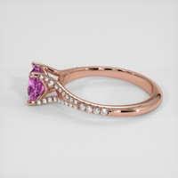 1.00 Ct. Purplish Pink Sapphire Ring, 14K Rose Gold 4