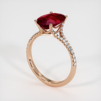 4.01 Ct. Ruby Ring, 14K Rose Gold 2