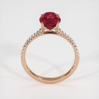 2.75 Ct. Ruby Ring, 14K Rose Gold 3