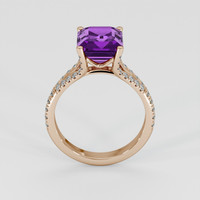 3.29 Ct. Purple Amethyst Ring, 18K Rose Gold 3