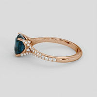 2.09 Ct. Bluish Green Spinel Ring, 18K Rose Gold 4