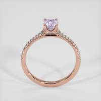 0.96 Ct. Purplish Pink Sapphire Ring, 18K Rose Gold 3