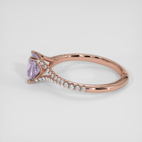 0.96 Ct. Purplish Pink Sapphire Ring, 18K Rose Gold 4