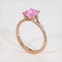 2.04 Ct. Pink Sapphire Ring, 18K Rose Gold 2