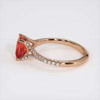1.13 Ct. Padparadscha Sapphire Ring, 18K Rose Gold 4