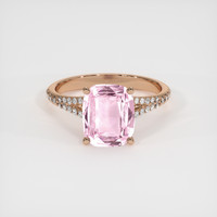 3.07 Ct. Pink Sapphire Ring, 18K Rose Gold 1