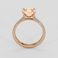 2.57 Ct. Padparadscha Sapphire Ring, 18K Rose Gold 3