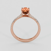 1.46 Ct. Orangish Brown Sapphire Ring, 18K Rose Gold 3