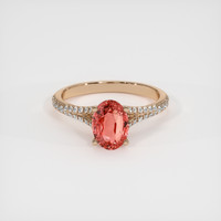 2.01 Ct. Padparadscha Sapphire Ring, 18K Rose Gold 1