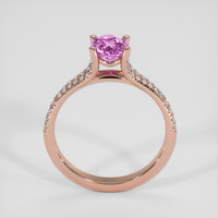 1.00 Ct. Purplish Pink Sapphire Ring, 18K Rose Gold 3