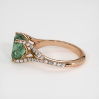 3.64 Ct. Green Sapphire Ring, 18K Rose Gold 4