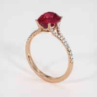 2.75 Ct. Ruby Ring, 18K Rose Gold 2